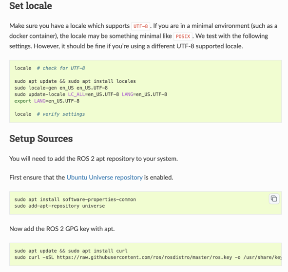 Setup Sources